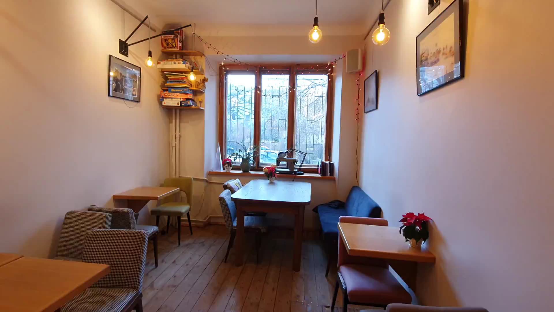 Interior of U Krawca Café, specialty coffee shop in Warsaw