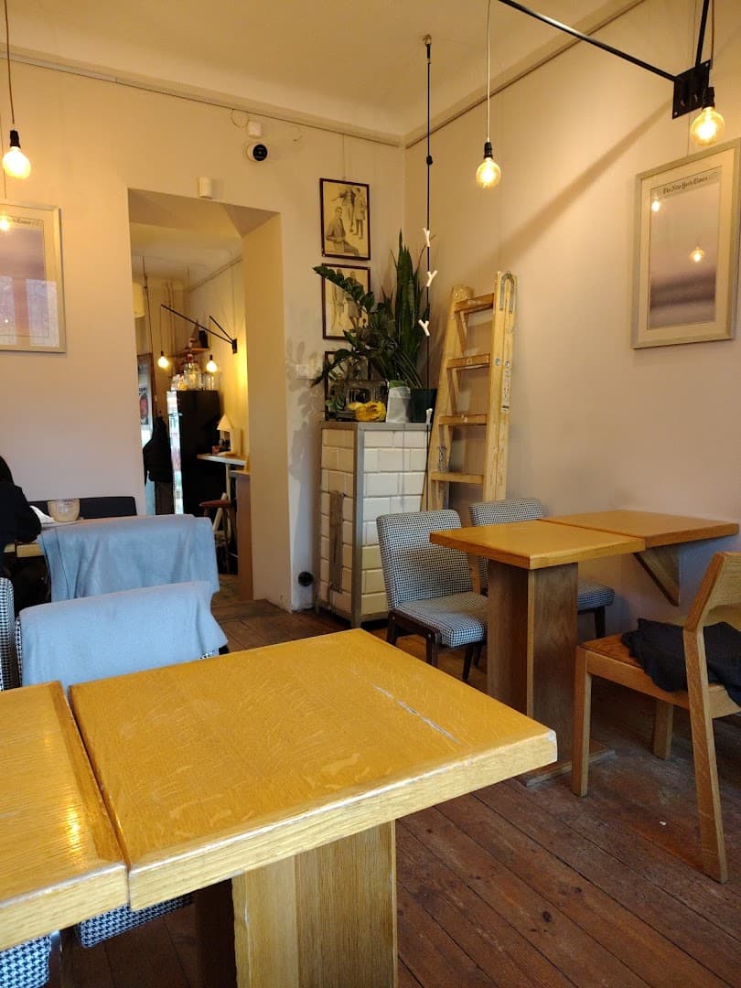 Interior of U Krawca Café, specialty coffee shop in Warsaw