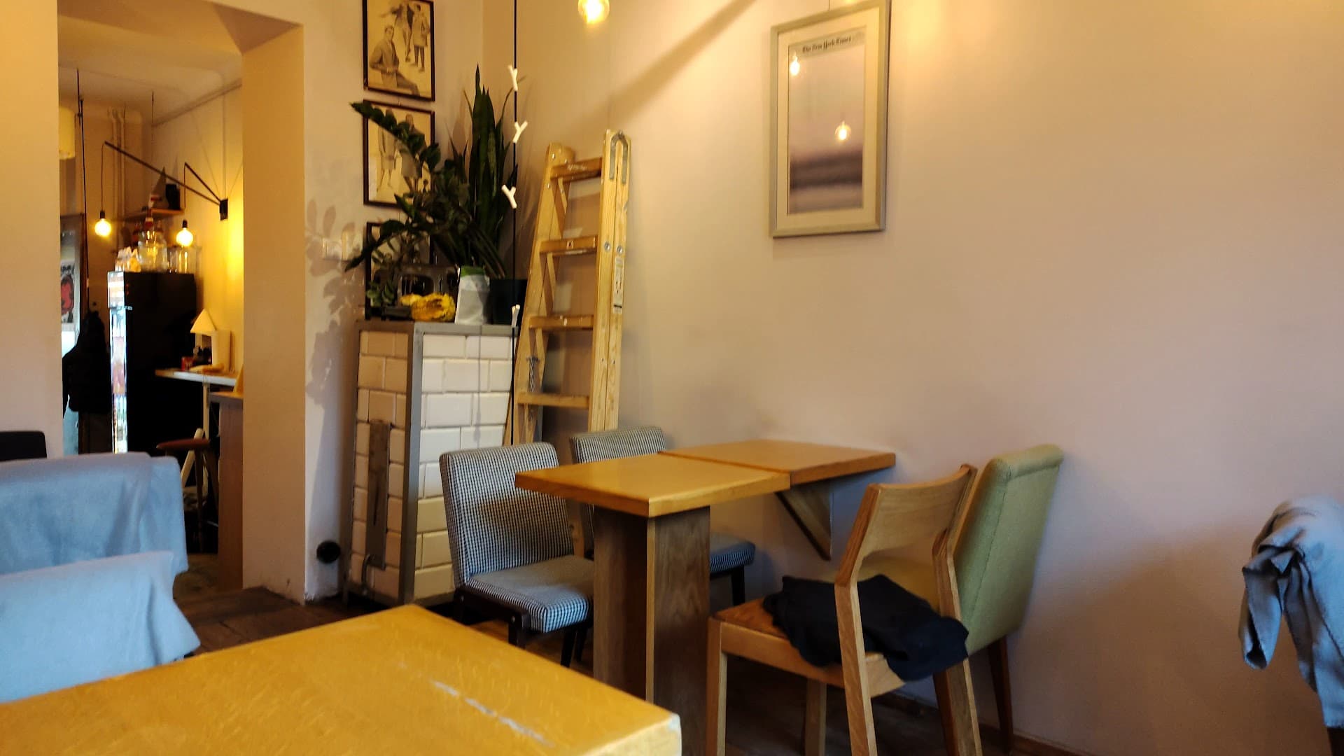 Interior of U Krawca Café, specialty coffee shop in Warsaw