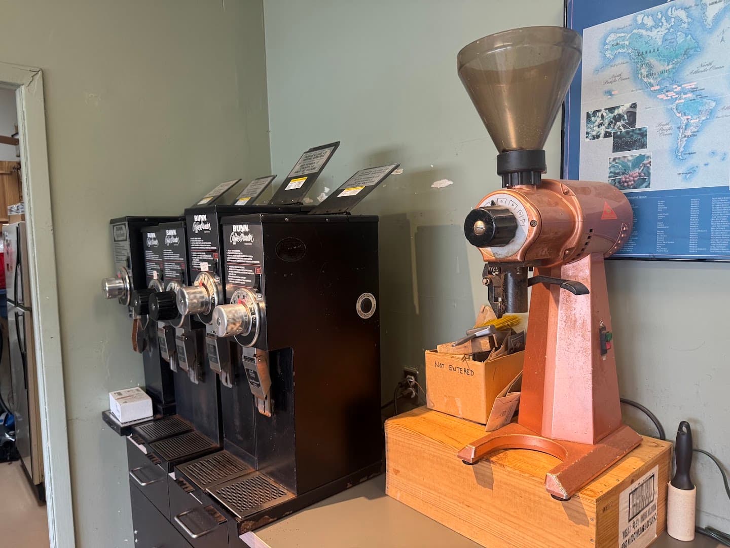 Interior of Dark City Coffee, specialty coffee shop in Toronto