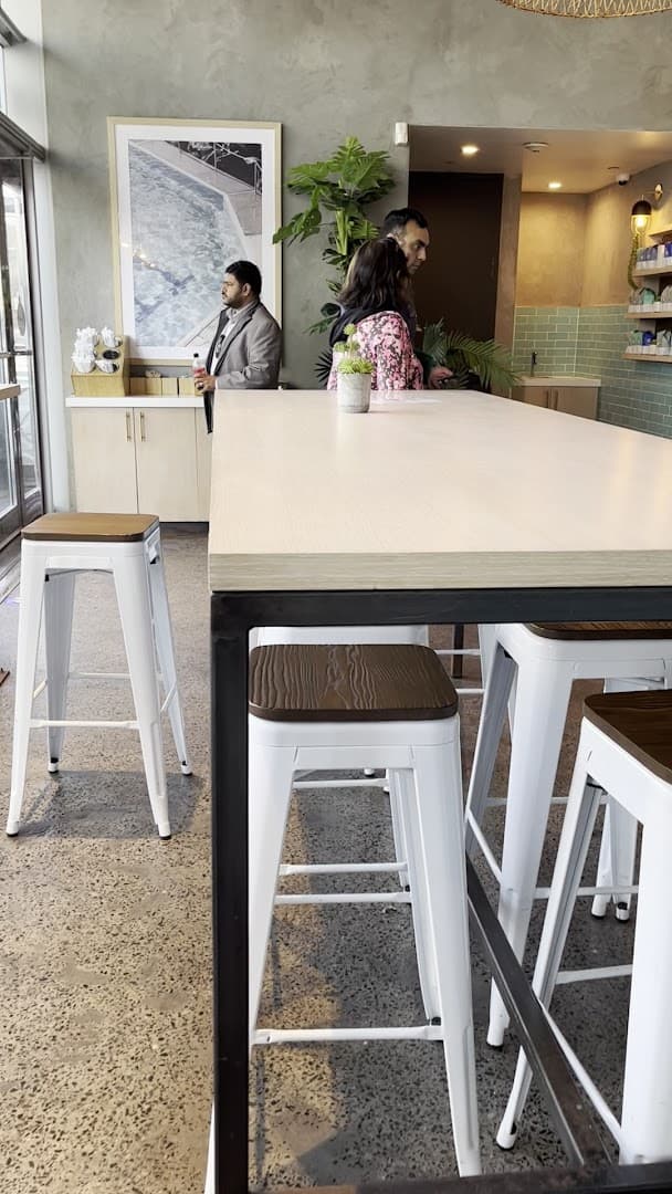 Interior of Bluestone Lane Jersey City Coffee Shop, specialty coffee shop in New York
