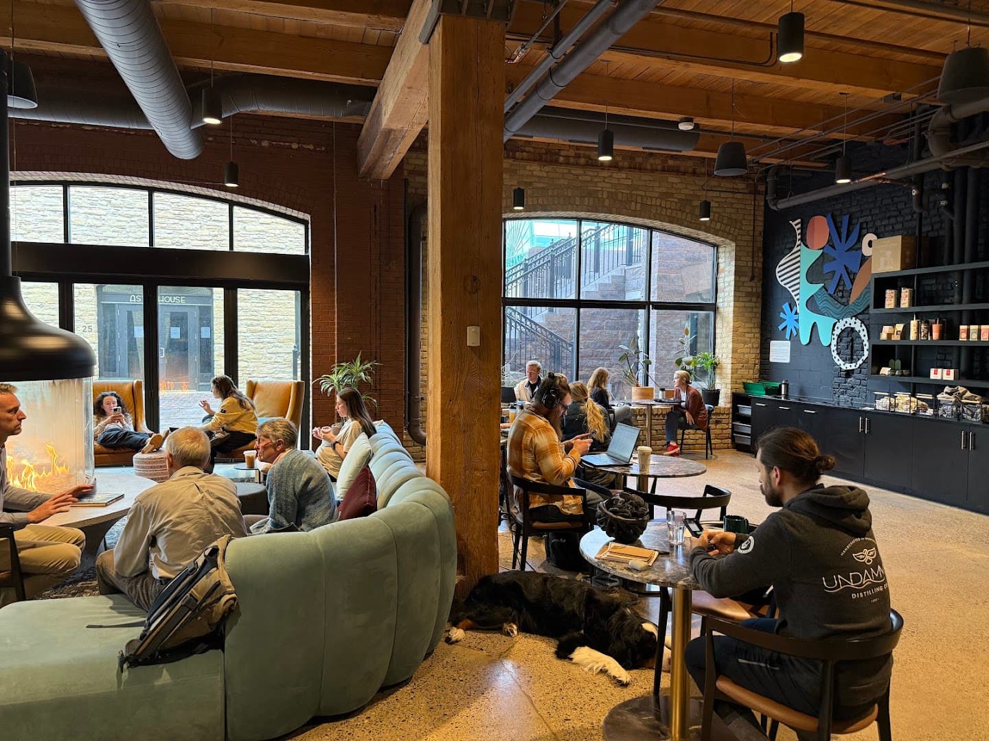 Interior of FRGMNT Coffee - St. Anthony Main, specialty coffee shop in Minneapolis