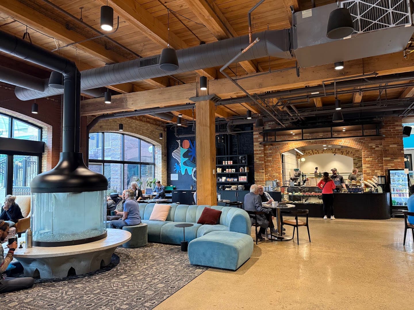 Interior of FRGMNT Coffee - St. Anthony Main, specialty coffee shop in Minneapolis