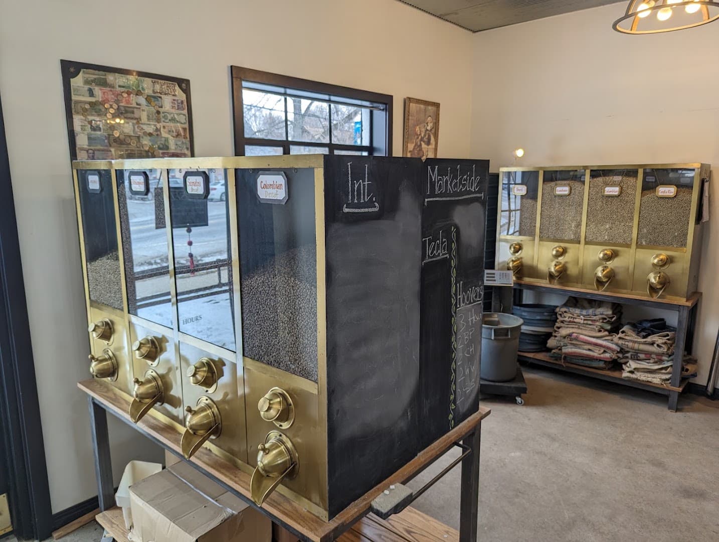 Interior of Buffalo Coffee Roastery, specialty coffee shop in Buffalo