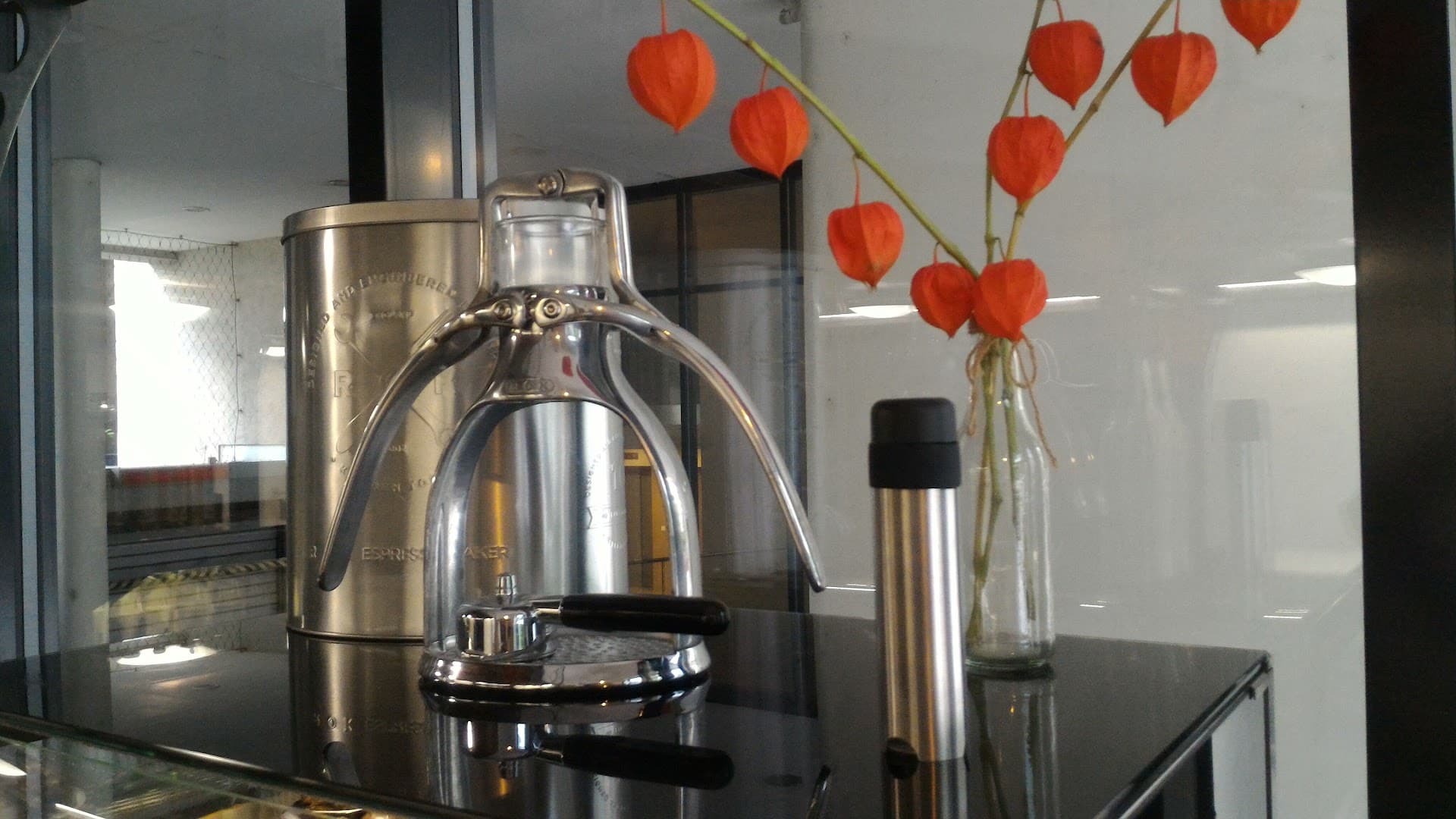 Interior of Café Alegre, specialty coffee shop in Prague