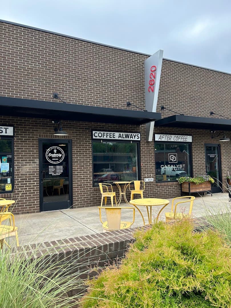 Storefront of Enderly Coffee Co. Cafe & Coffee Roaster, specialty coffee shop in Charlotte