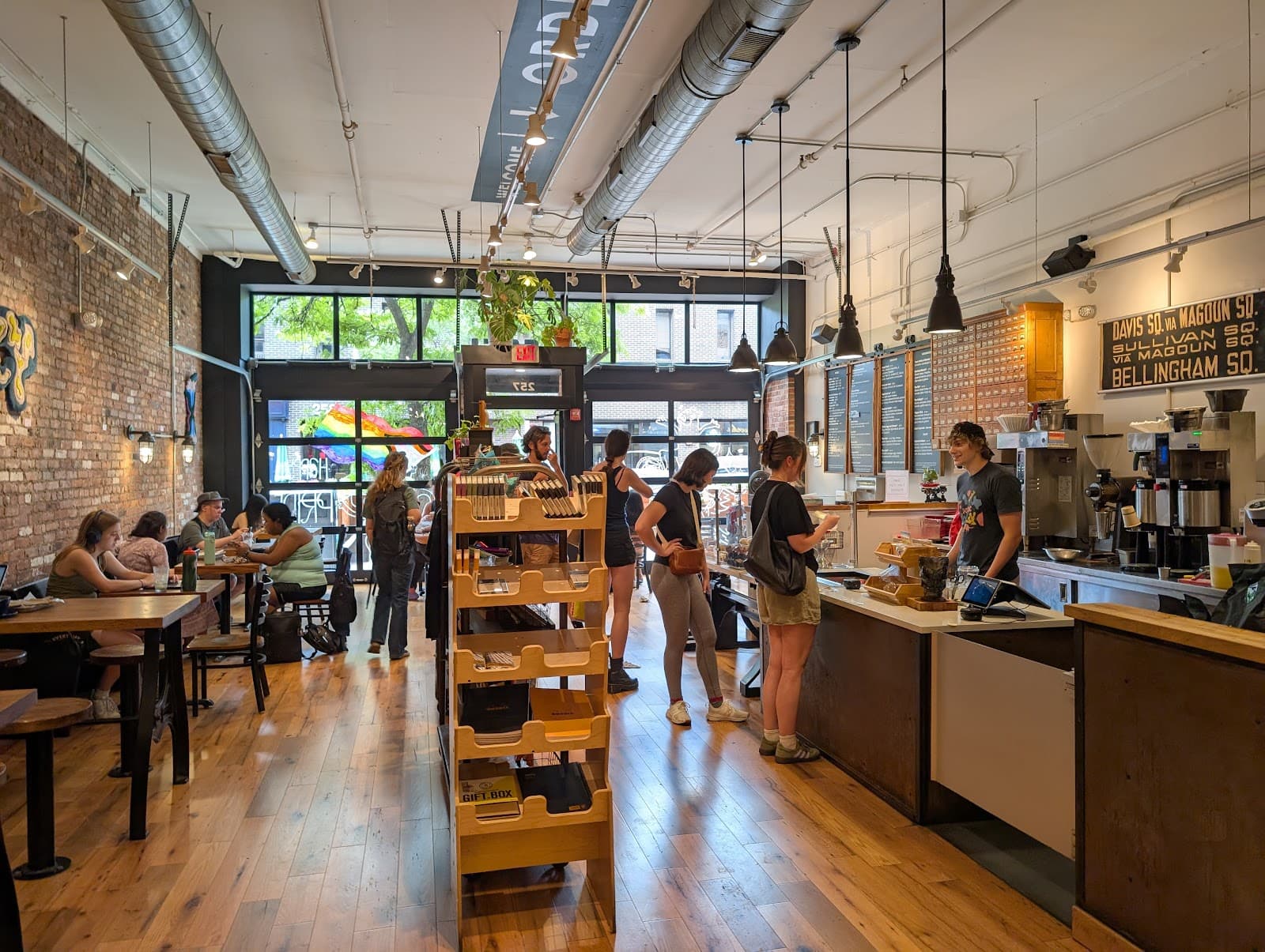 Interior of Diesel Cafe, specialty coffee shop in Boston