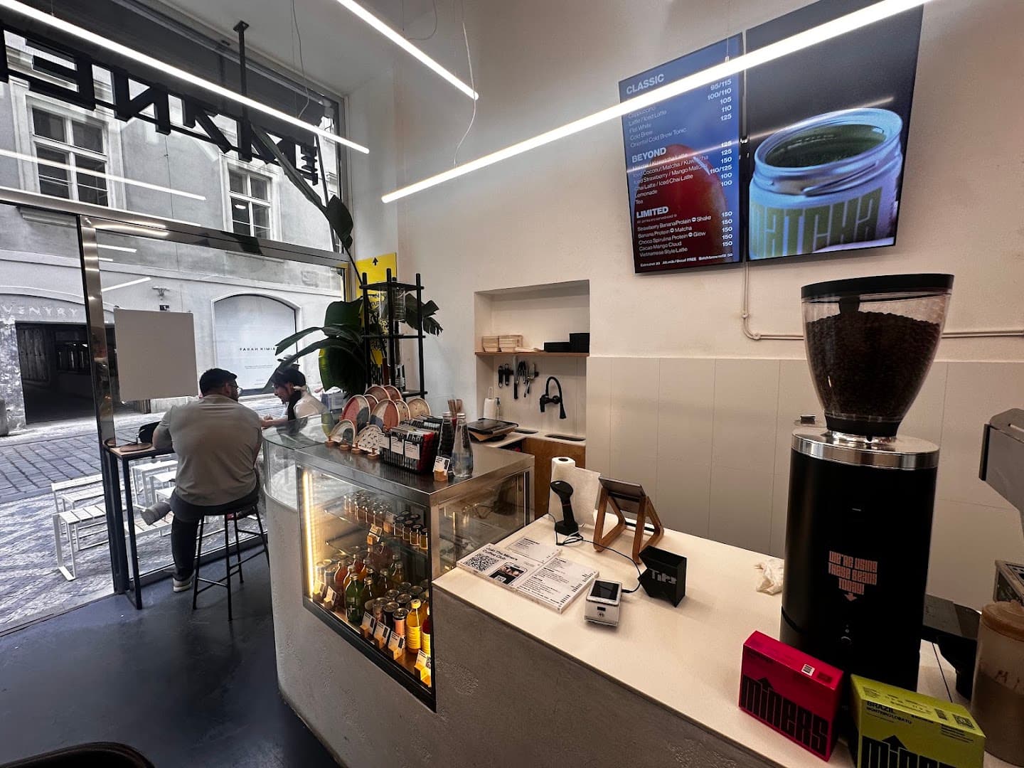 Interior of The Miners Coffee Old Town, specialty coffee shop in Prague