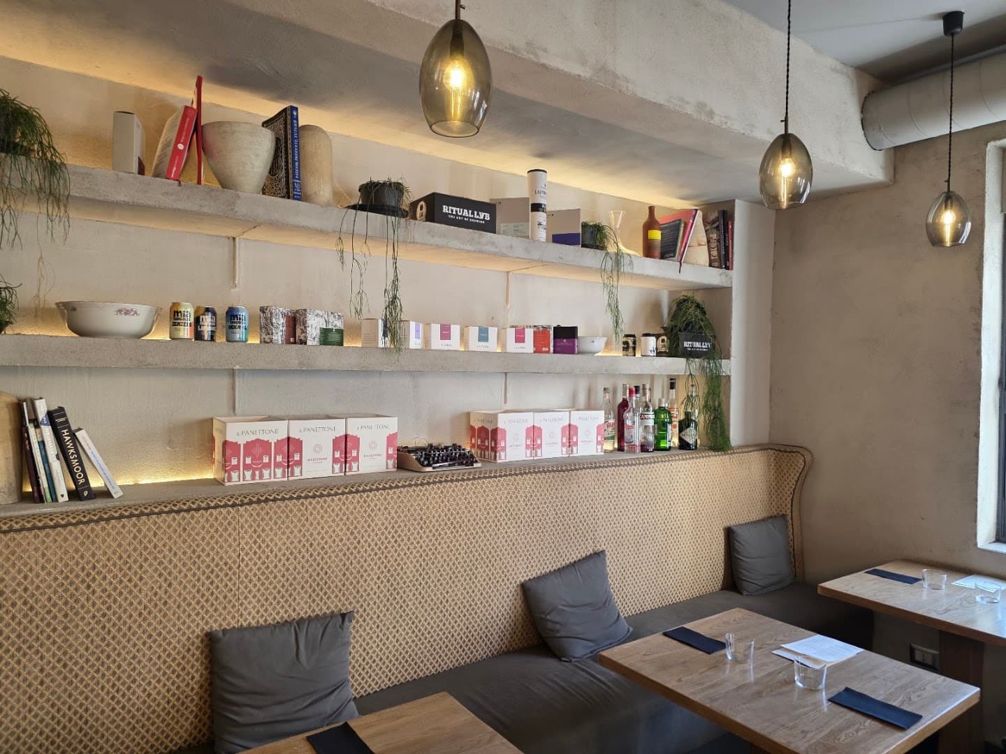 Interior of Marzapane, specialty coffee shop in Rome