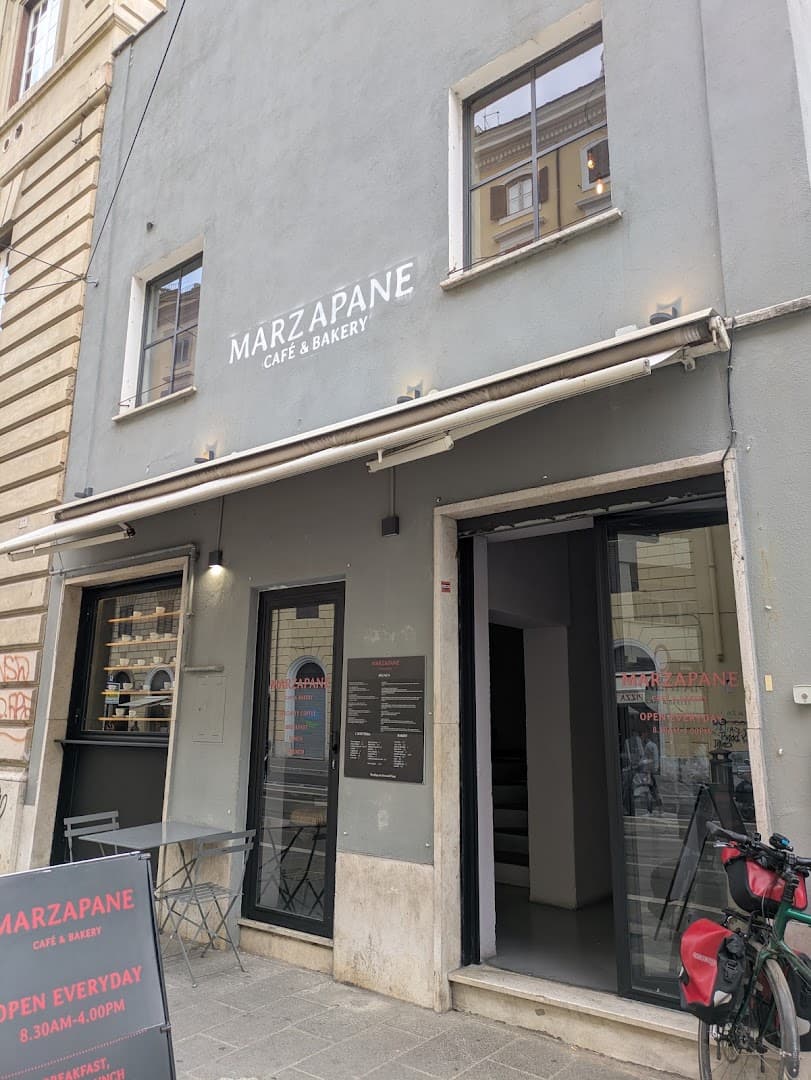 Storefront of Marzapane, specialty coffee shop in Rome