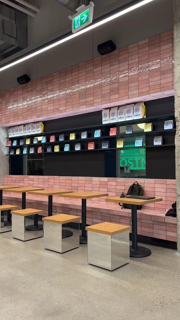 Interior of De Mello Coffee, specialty coffee shop in Toronto