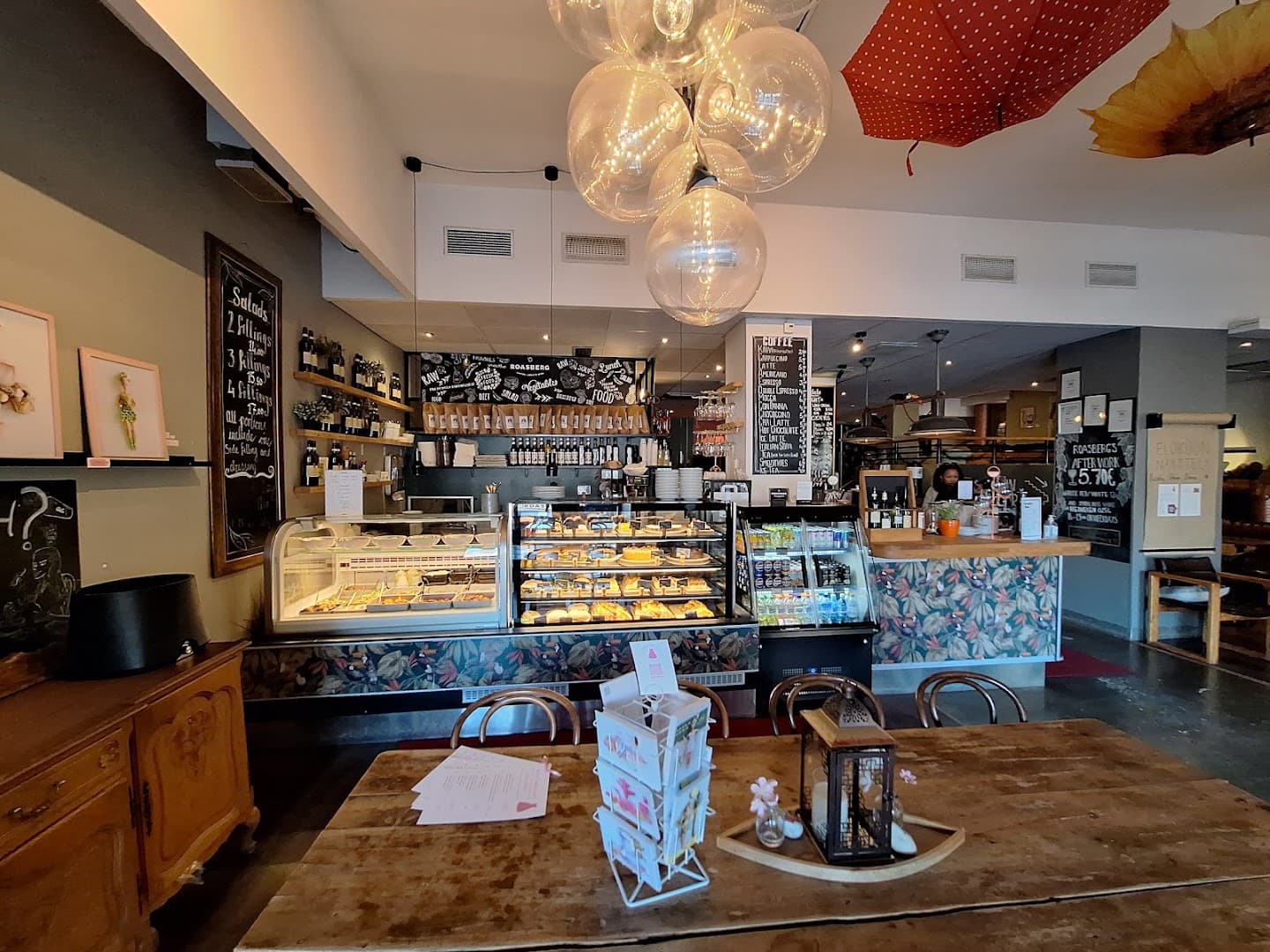 Interior of Roasberg, specialty coffee shop in Helsinki