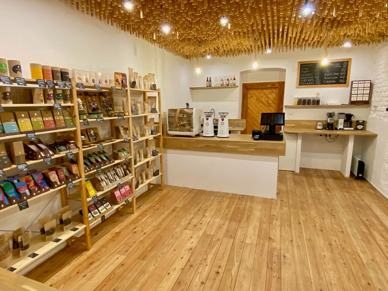 Interior of Ala Coffee, specialty coffee shop in Prague