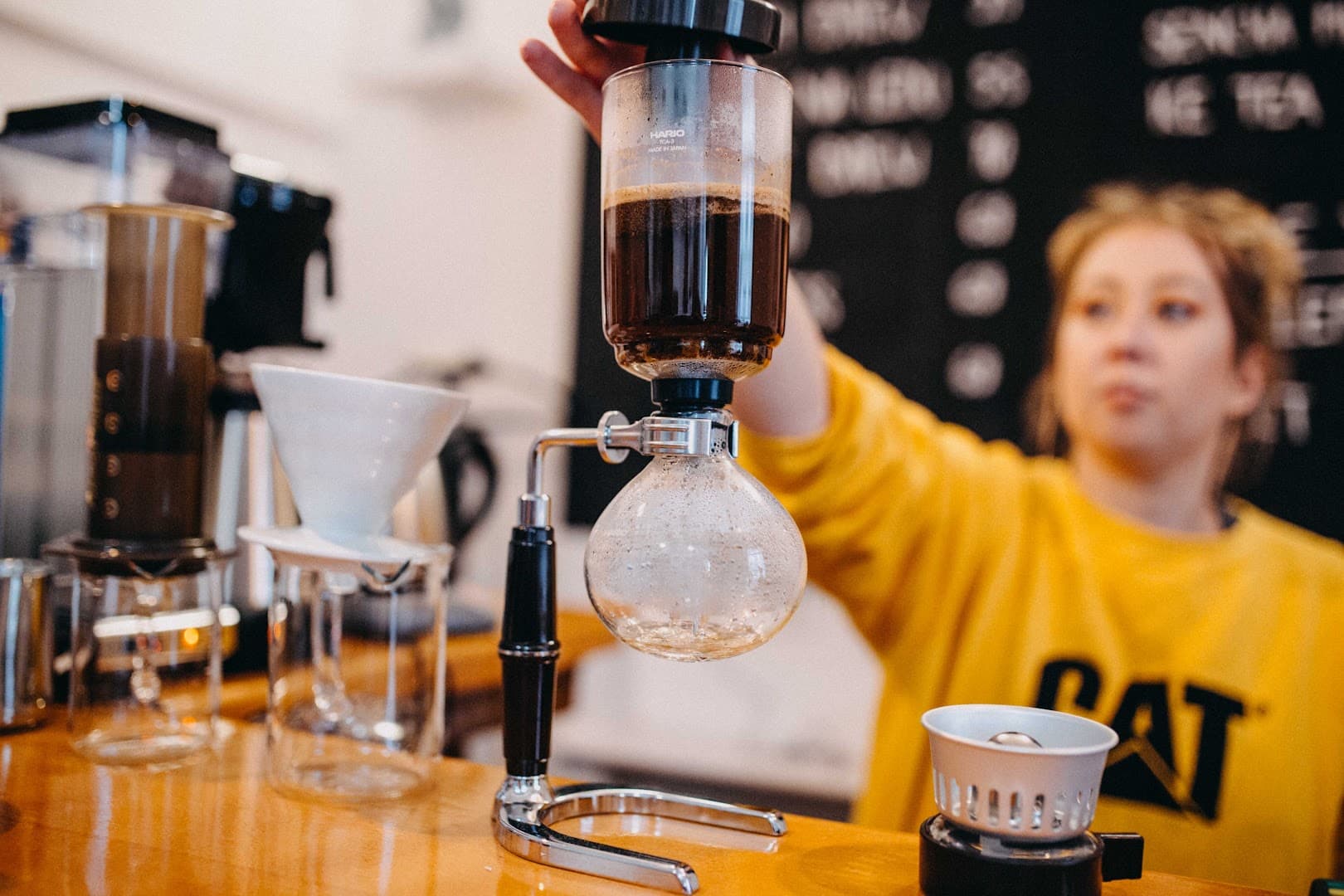 Coffee at FILTR Coffee & Clothes, specialty coffee shop in Prague