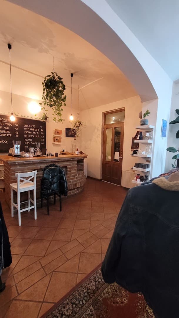 Interior of FILTR Coffee & Clothes, specialty coffee shop in Prague