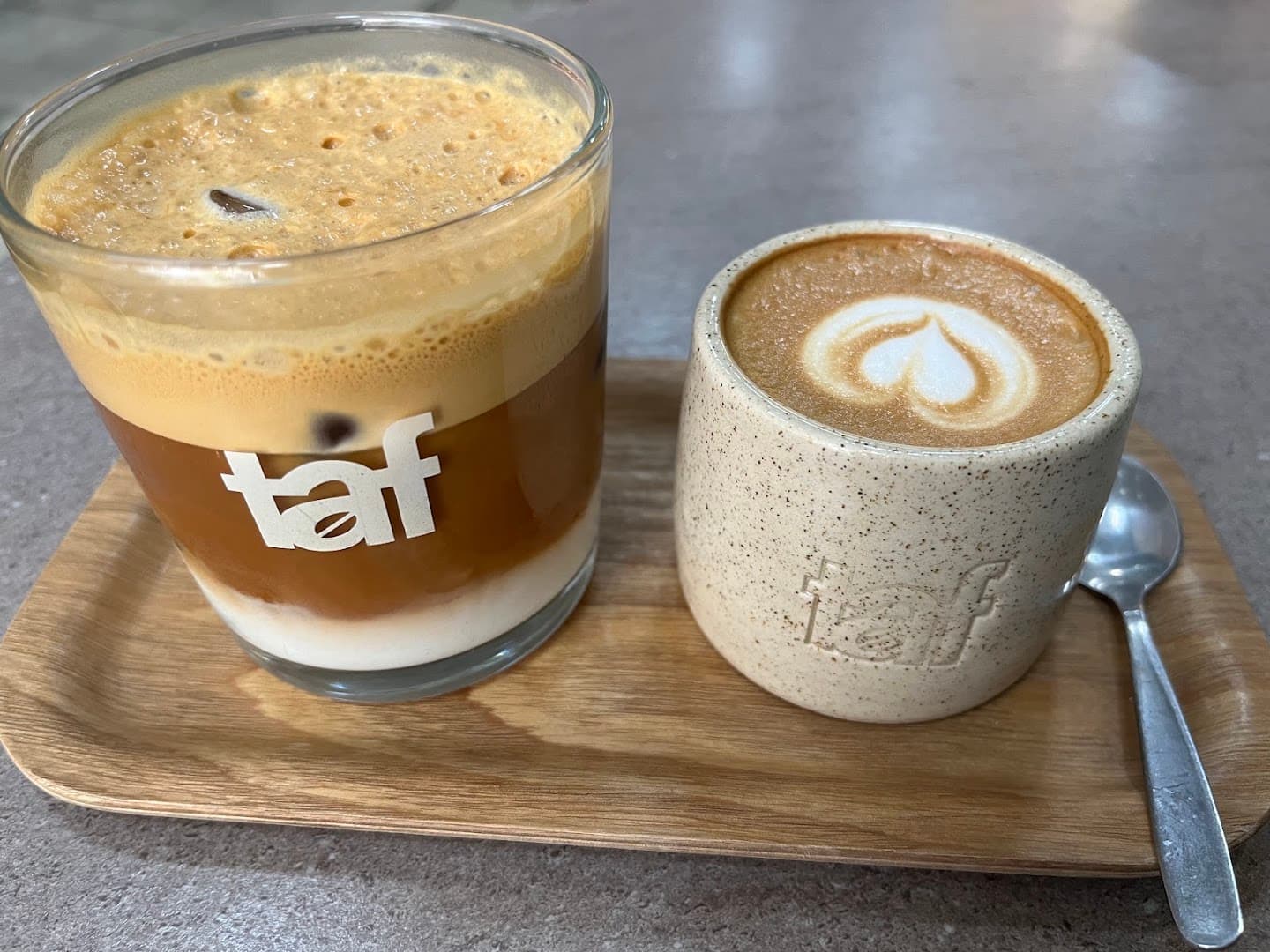 Coffee at Taf Coffee, specialty coffee shop in Athens