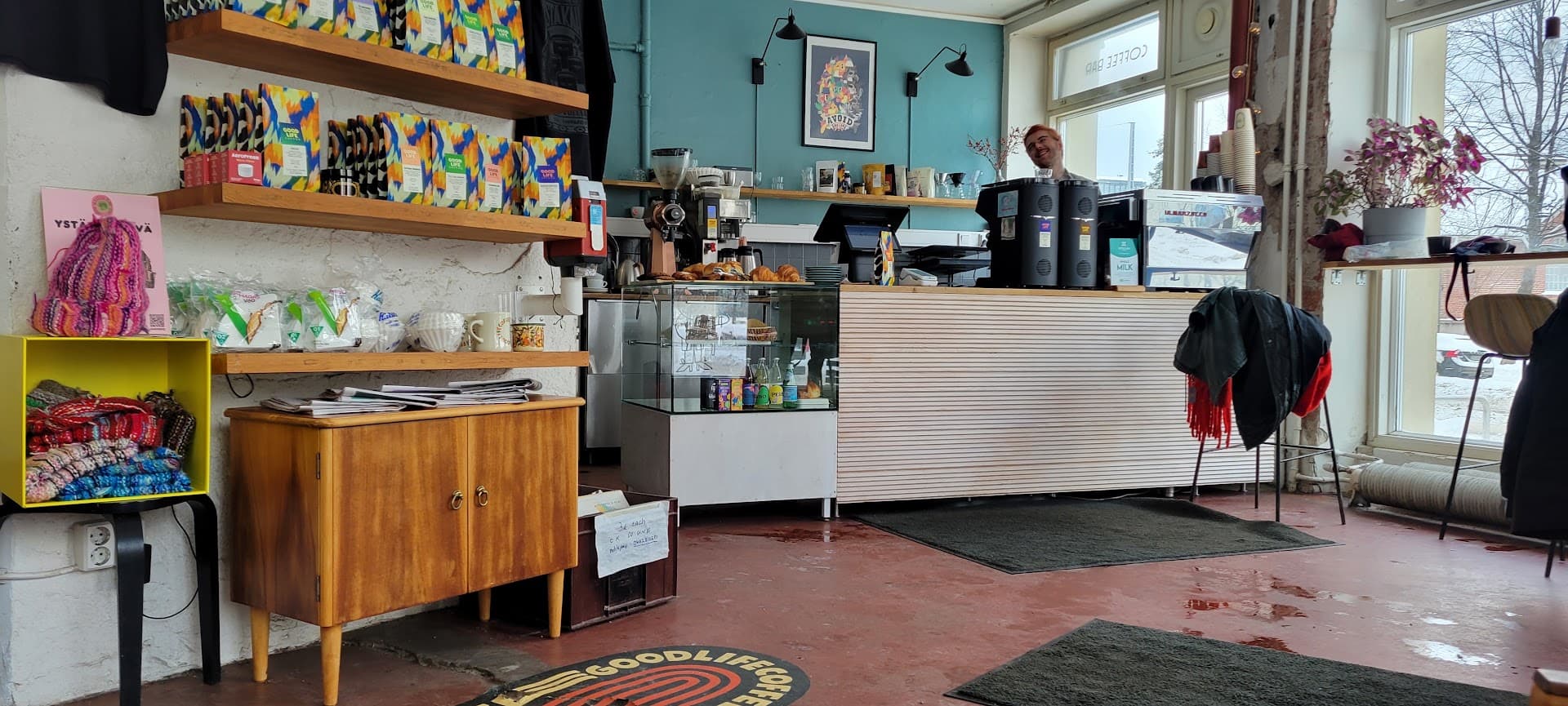 Interior of Sävy, specialty coffee shop in Helsinki