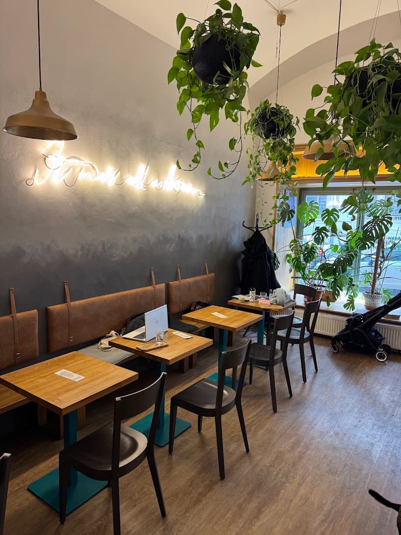 Interior of RONIN Coffee Spot, specialty coffee shop in Prague