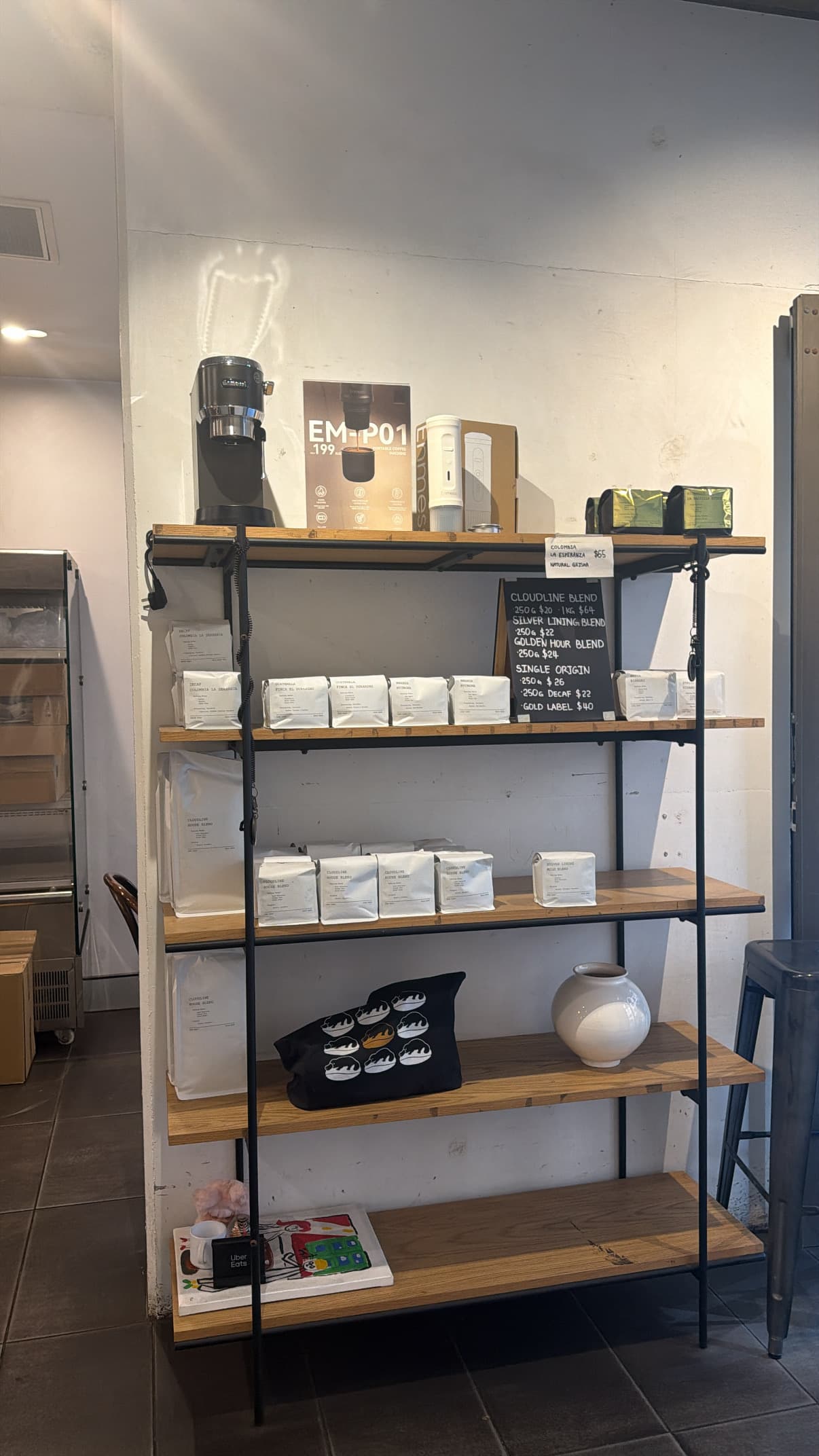 Interior of Cloudline Coffee, specialty coffee shop in Sydney