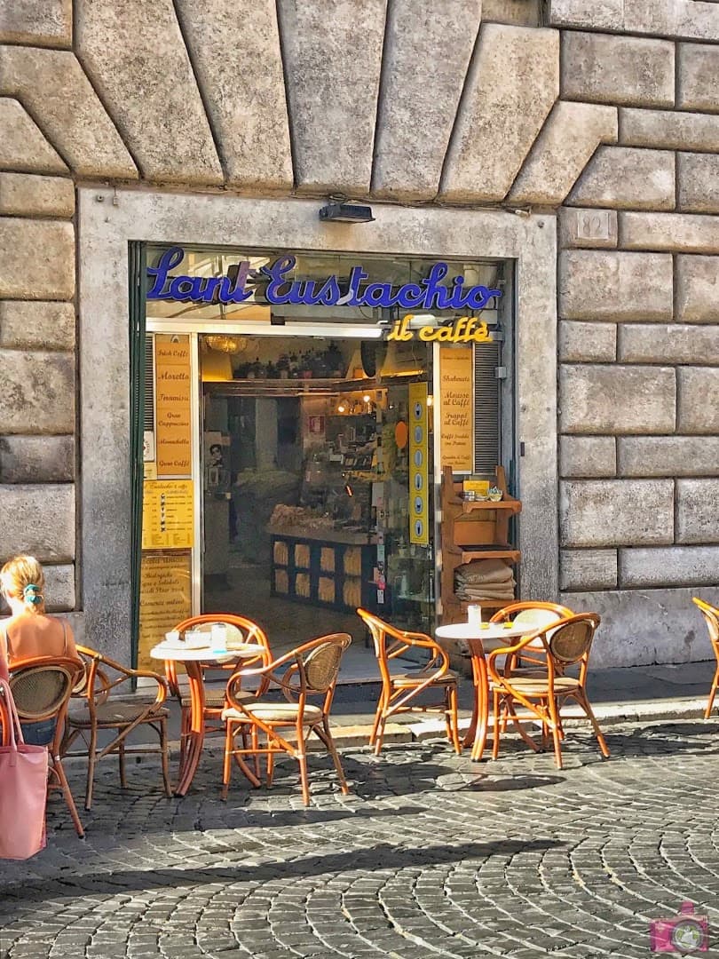 Storefront of Sant' Eustachio Caffè, specialty coffee shop in Rome