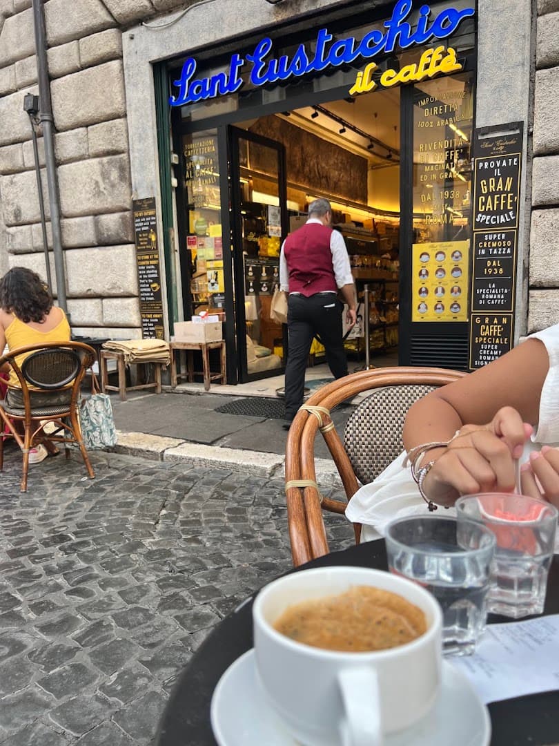 Storefront of Sant' Eustachio Caffè, specialty coffee shop in Rome