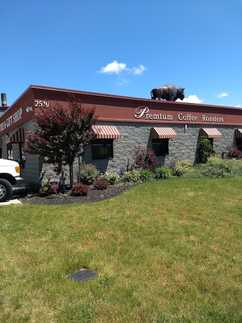 Storefront of Premium Coffee Company, specialty coffee shop in Buffalo