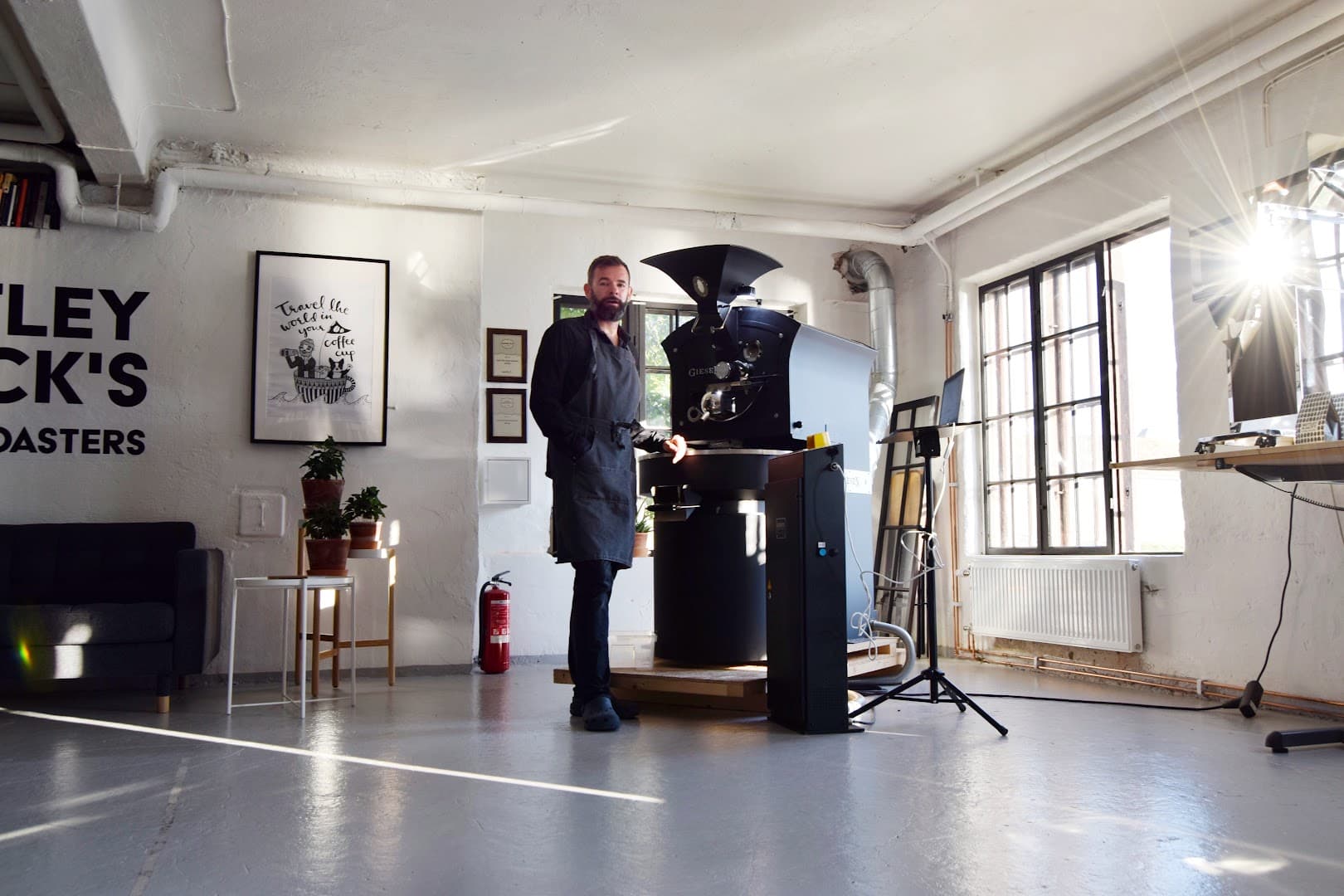 Interior of Muttley & Jack's Coffee Roasters, specialty coffee shop in Stockholm