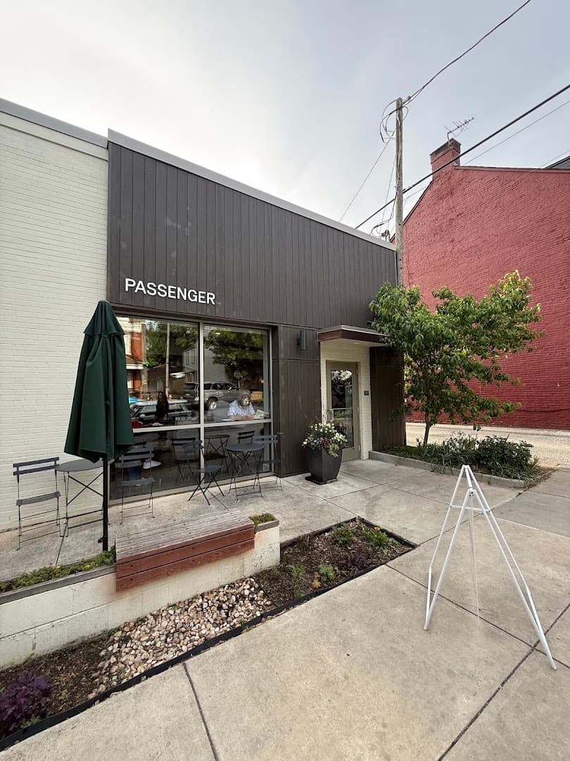 Storefront of Passenger Roastery & Coffee Bar, specialty coffee shop in Lancaster