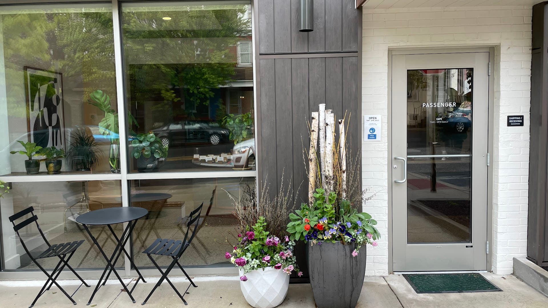 Storefront of Passenger Roastery & Coffee Bar, specialty coffee shop in Lancaster