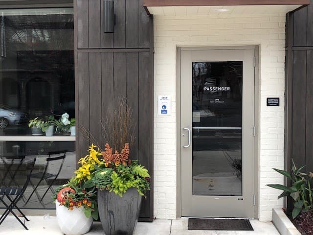 Storefront of Passenger Roastery & Coffee Bar, specialty coffee shop in Lancaster