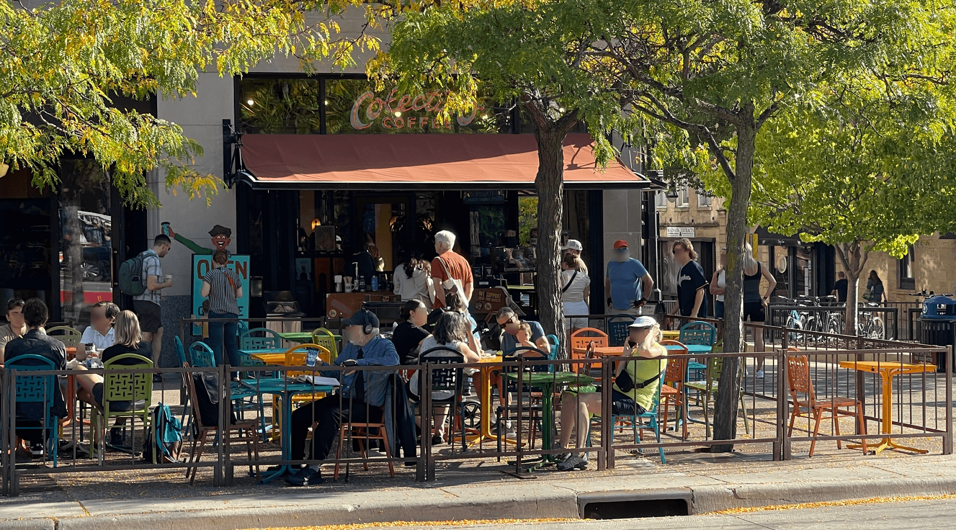 Storefront of Colectivo Coffee On the Square, specialty coffee shop in Madison