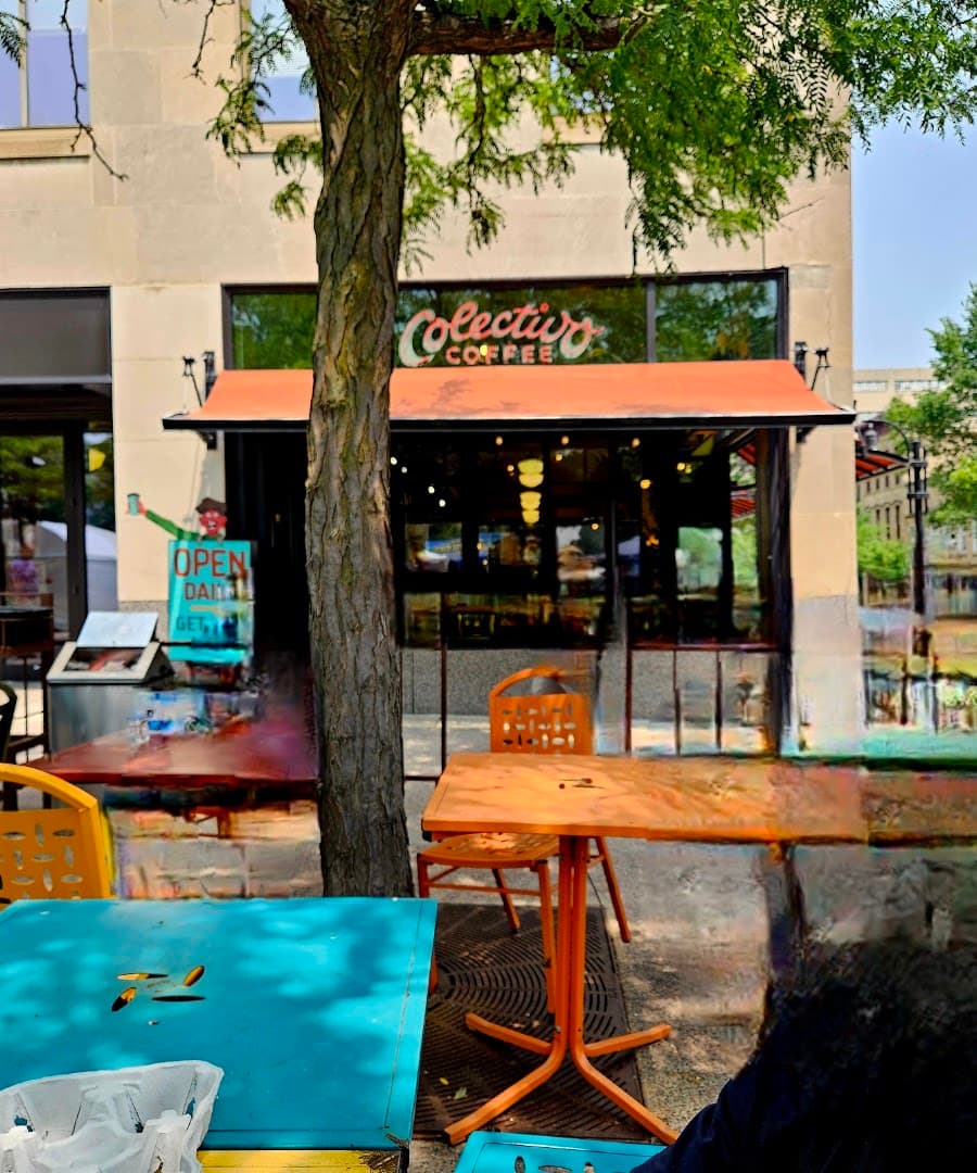 Storefront of Colectivo Coffee On the Square, specialty coffee shop in Madison