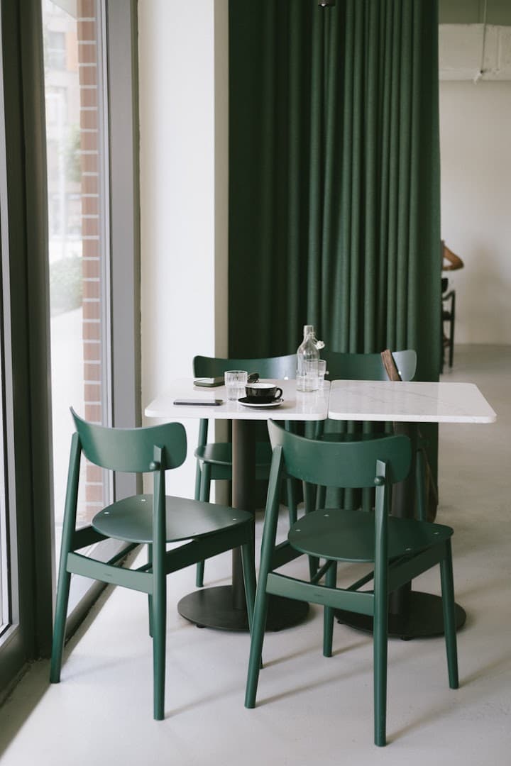 Interior of Moss Cafe, specialty coffee shop in Warsaw