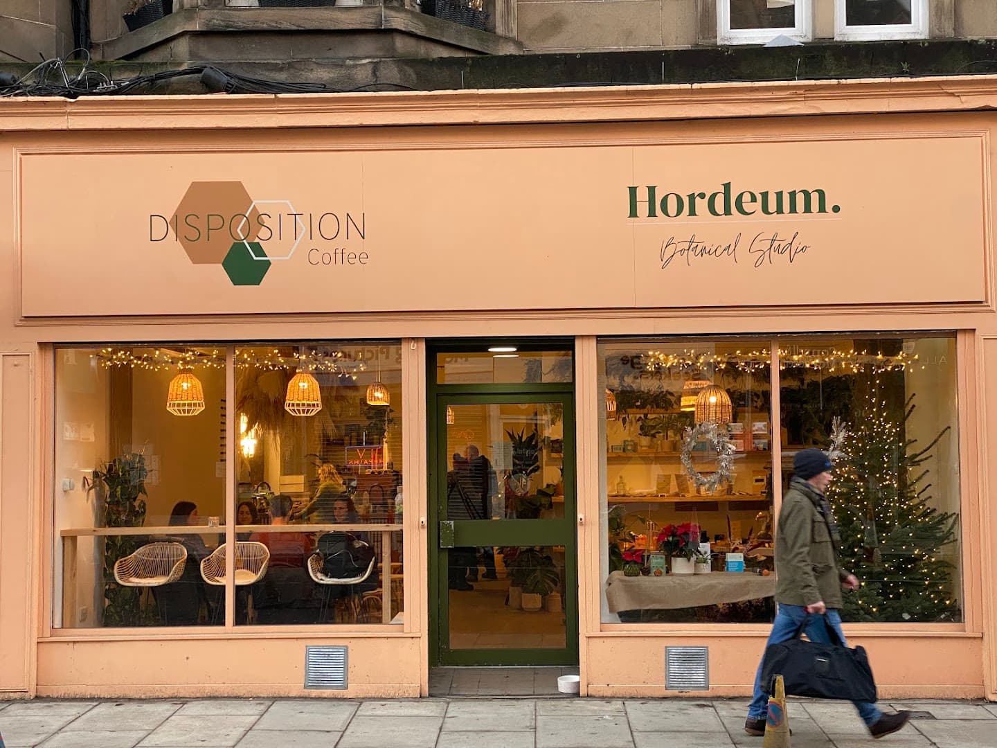 Storefront of Disposition, specialty coffee shop in Edinburgh