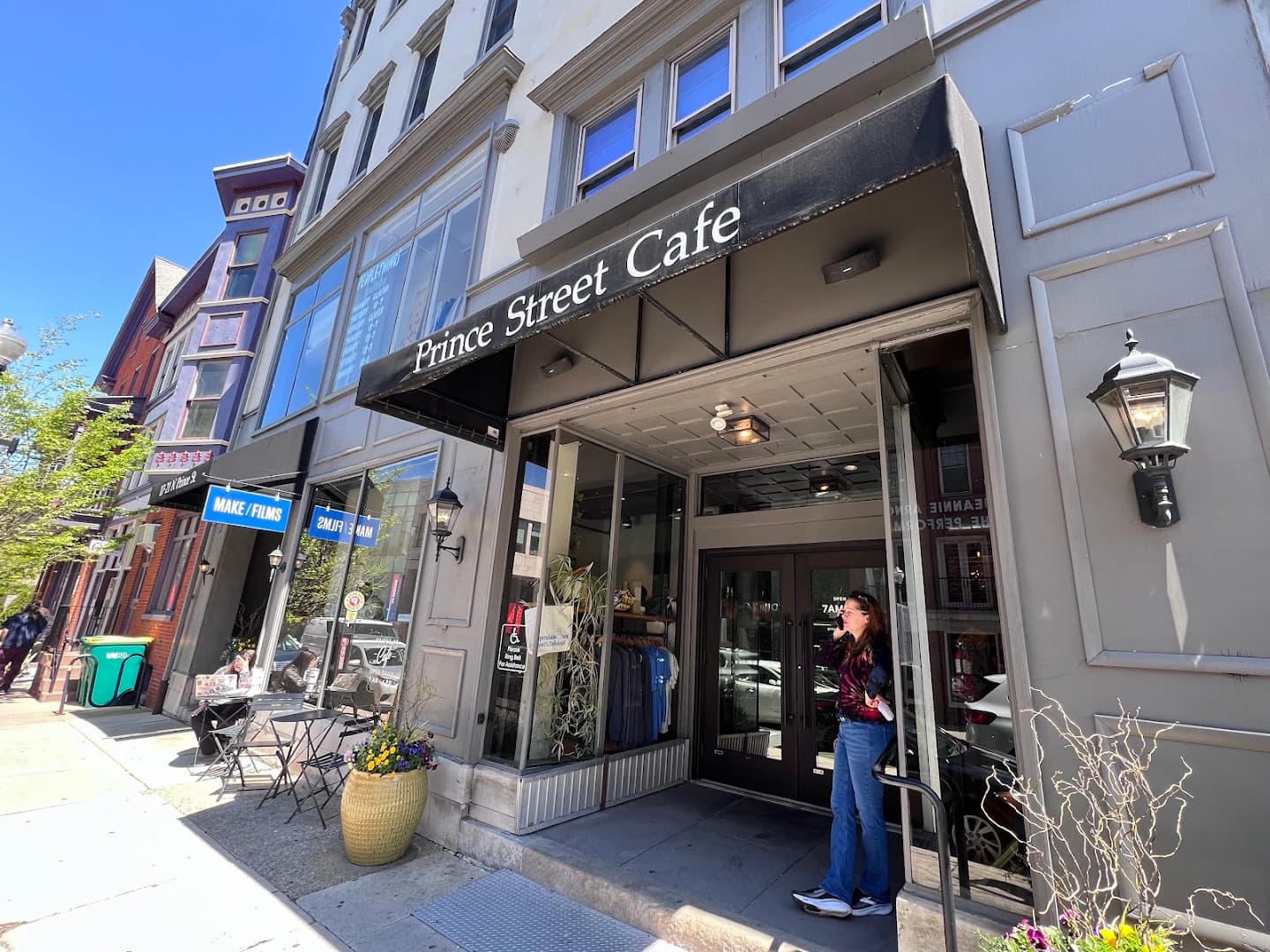 Storefront of Prince Street Cafe, specialty coffee shop in Lancaster
