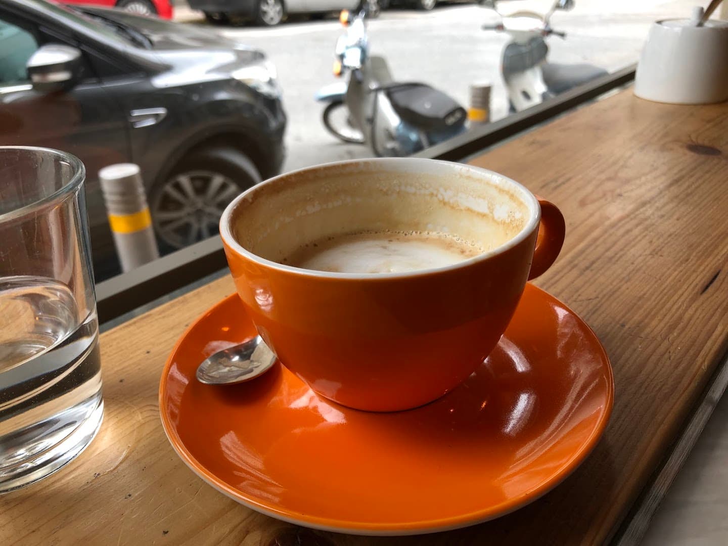 Coffee at Coffee Dive Acropolis, specialty coffee shop in Athens