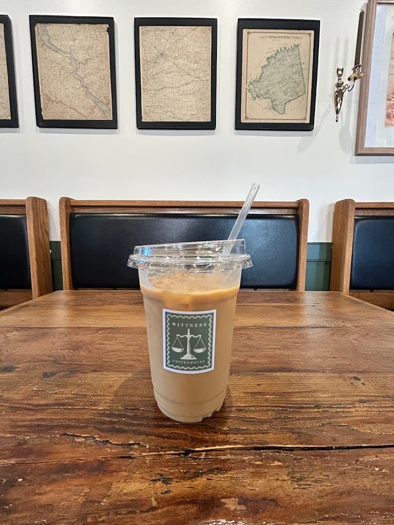 Coffee at Wittness Coffeehouse, specialty coffee shop in Lancaster