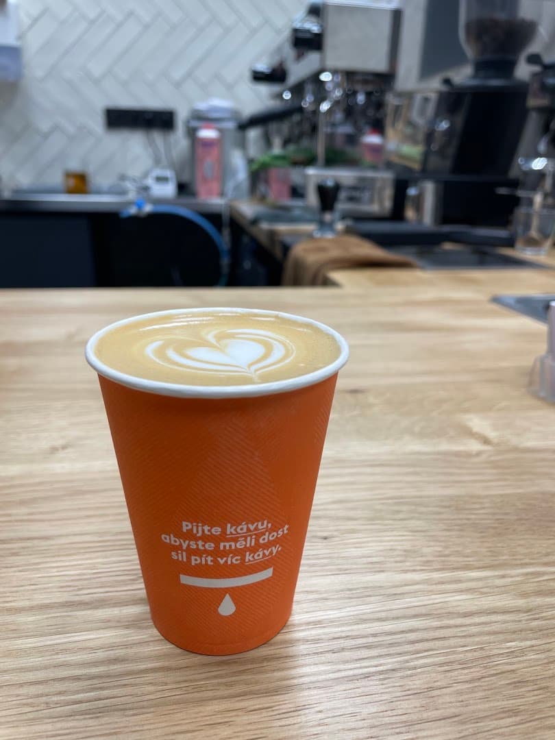 Coffee at Kafe Kobylisy, specialty coffee shop in Prague