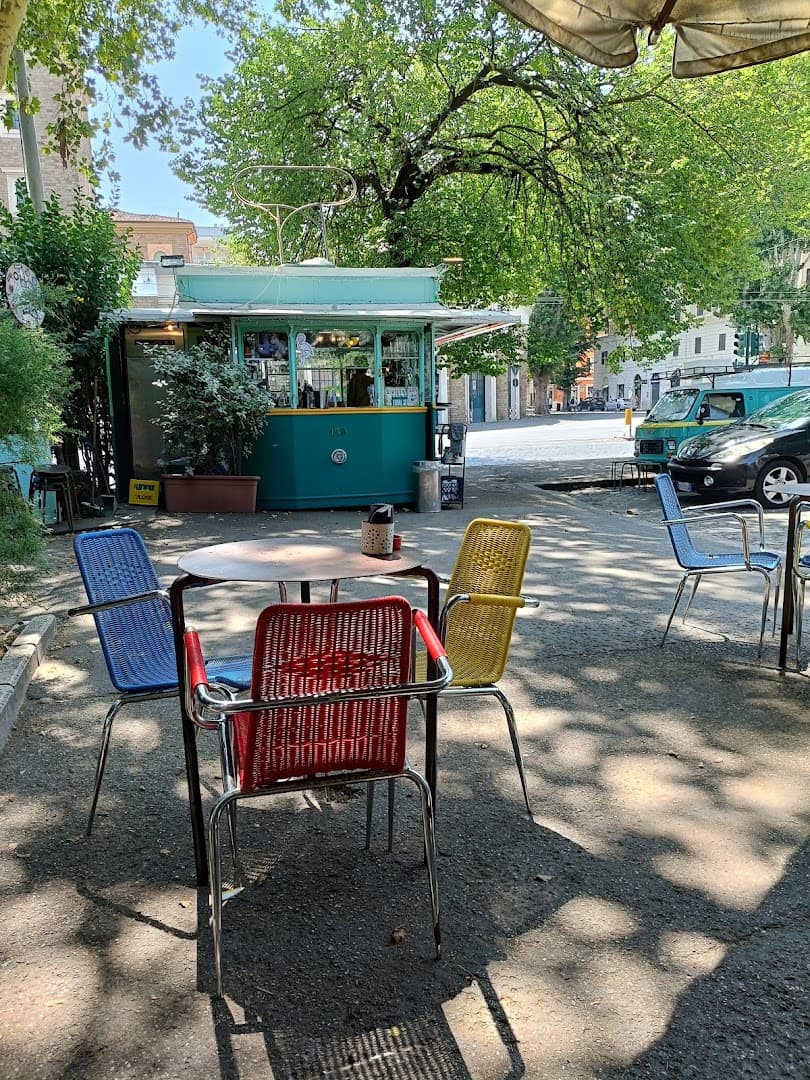 Storefront of Tram Depot, specialty coffee shop in Rome