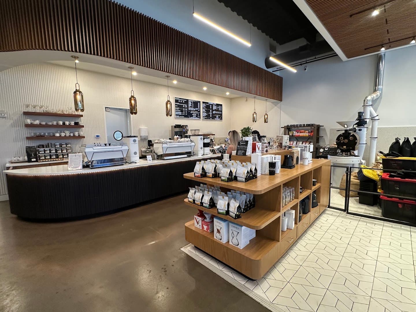 Interior of Shortwave Coffee, specialty coffee shop in Tampa-St. Petersburg