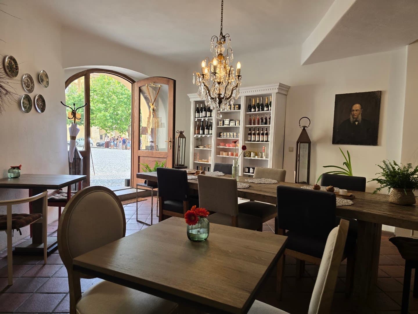 Interior of U Stolu, specialty coffee shop in Prague