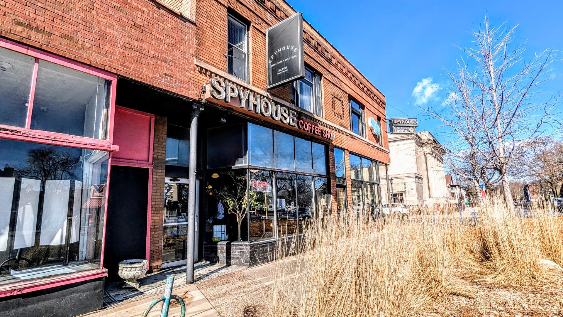 Storefront of Spyhouse Coffee Roasters | Uptown, specialty coffee shop in Minneapolis