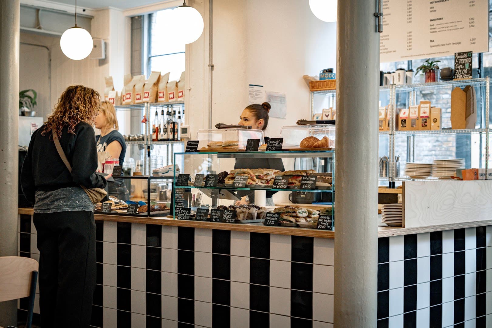 Interior of Nomad Coffee, specialty coffee shop in Manchester