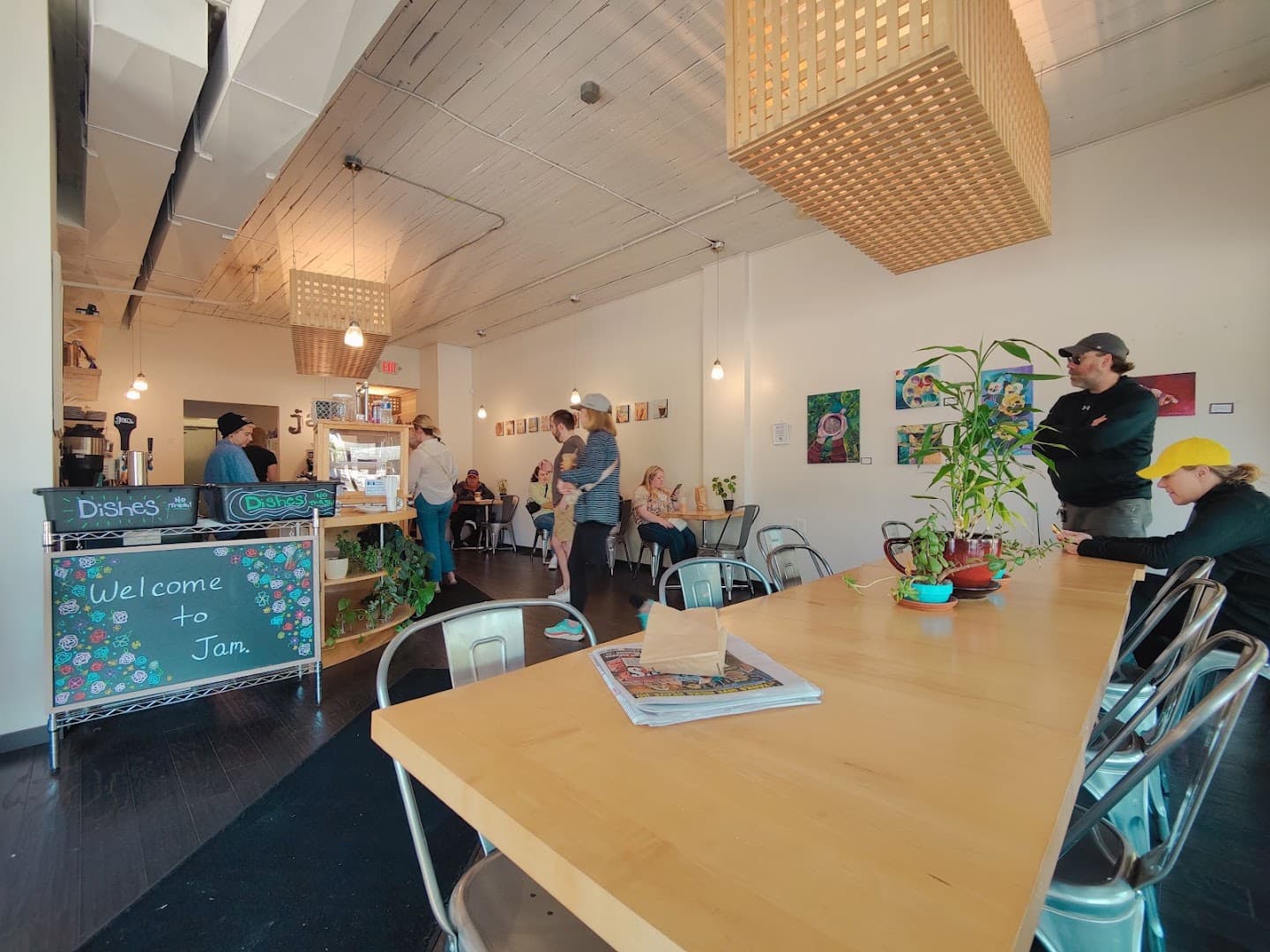 Interior of JAM Parkside, specialty coffee shop in Buffalo
