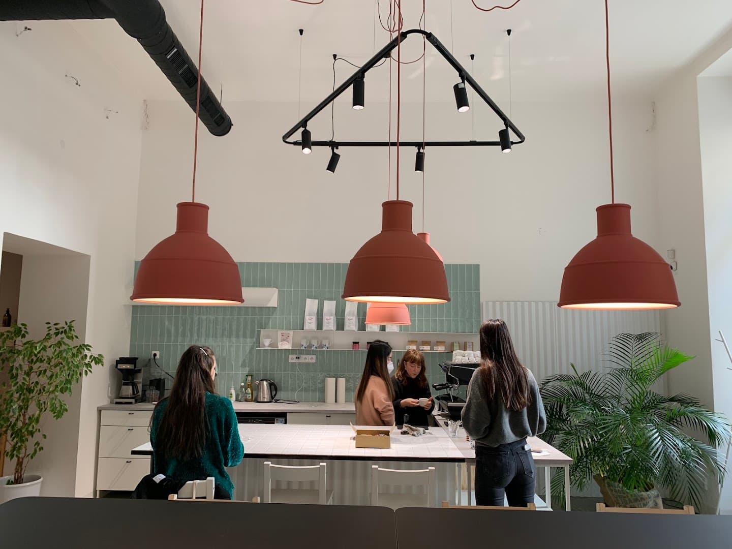 Interior of Shop Up Stories, specialty coffee shop in Prague