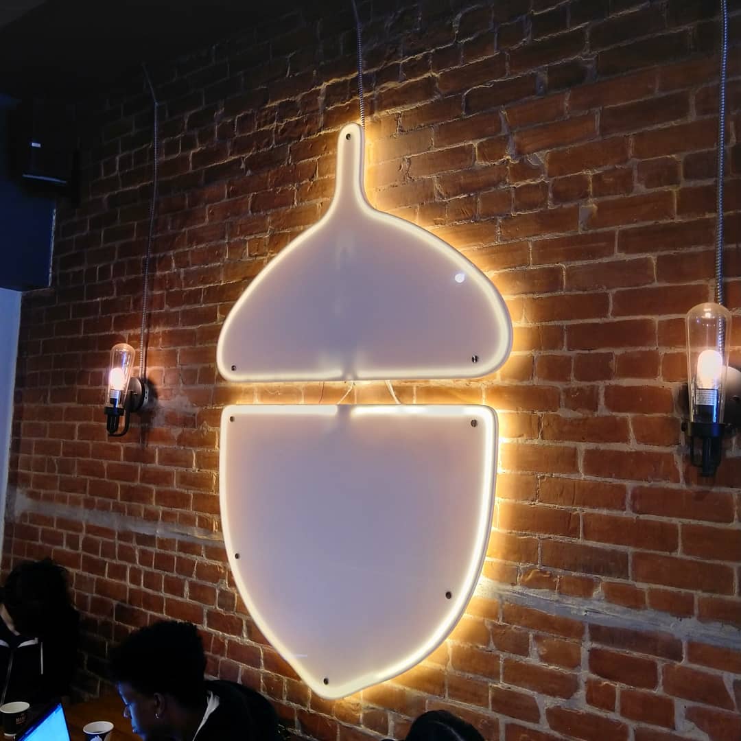 Interior of Manic Coffee, specialty coffee shop in Toronto
