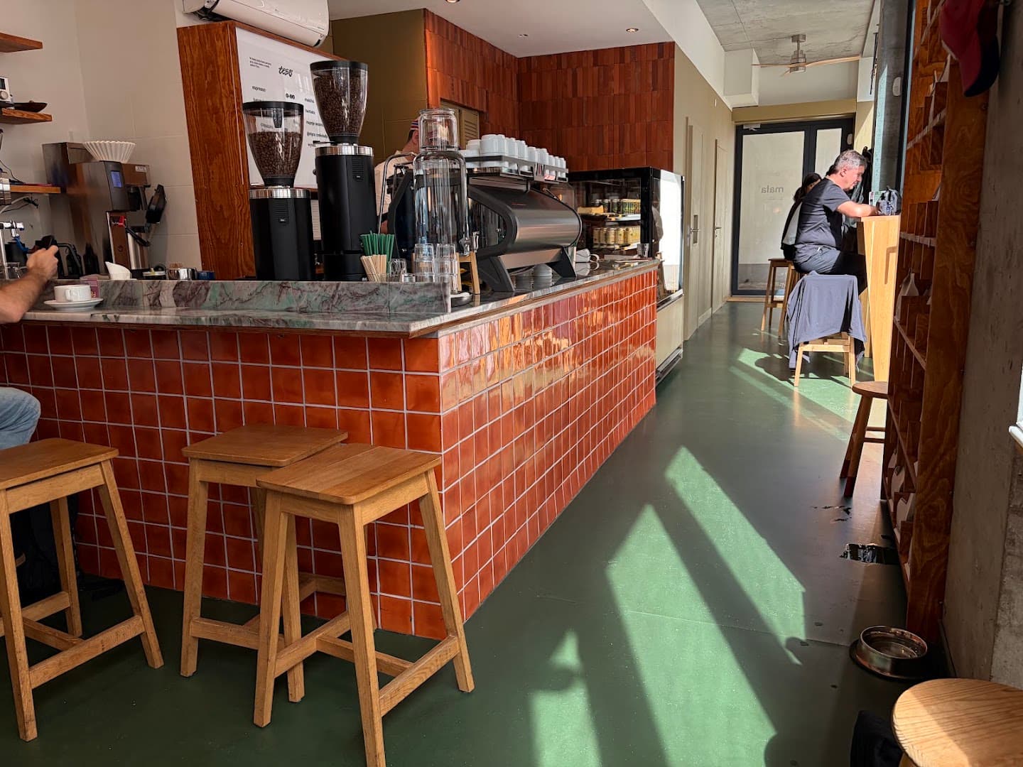 Interior of Mała Kawiarnia, specialty coffee shop in Warsaw