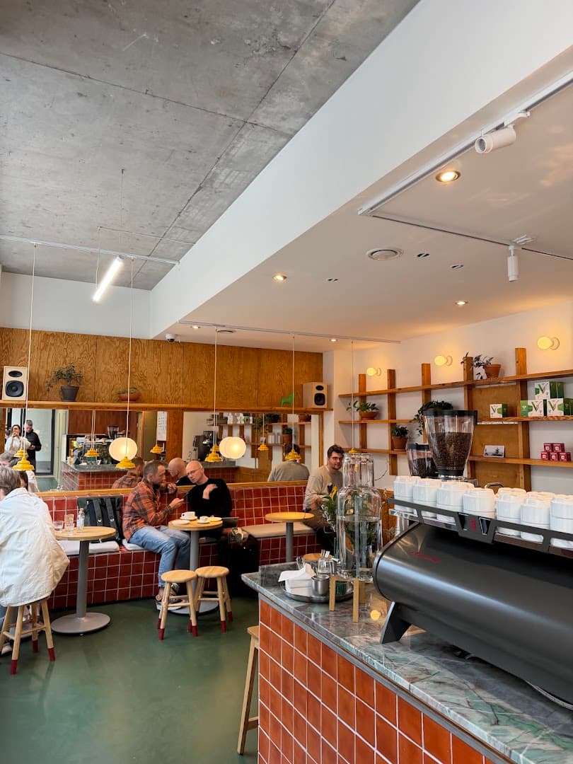 Interior of Mała Kawiarnia, specialty coffee shop in Warsaw