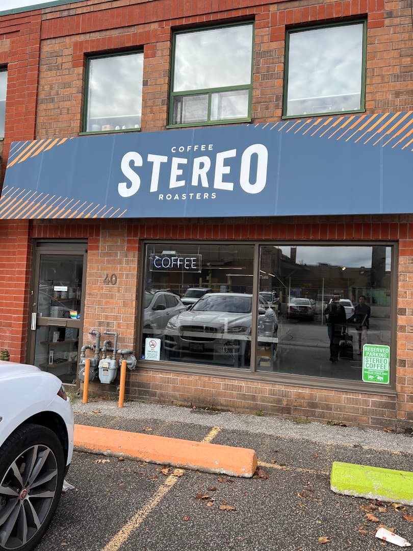 Storefront of Stereo Coffee Roasters, specialty coffee shop in Toronto