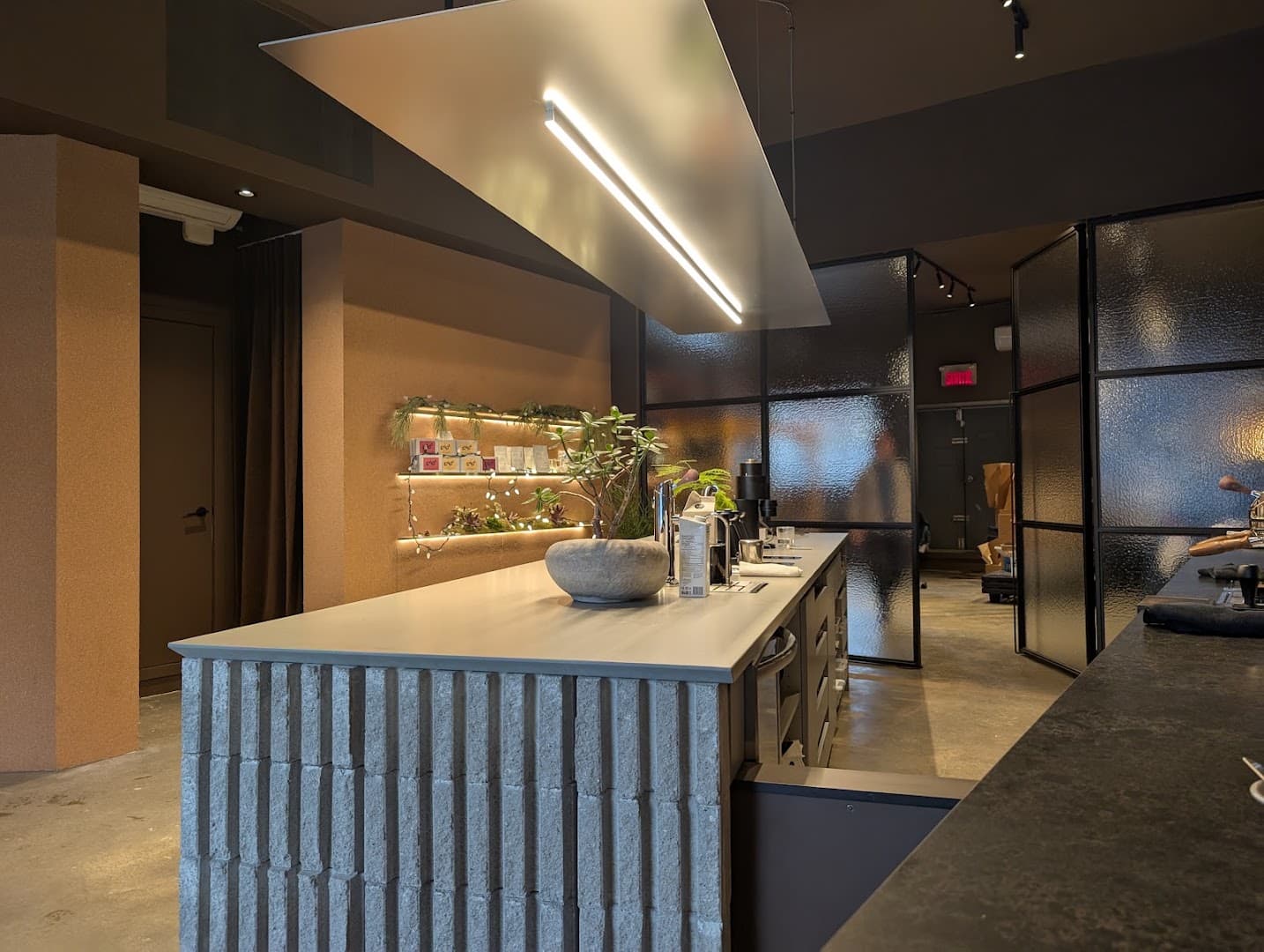 Interior of Café Even, specialty coffee shop in Montreal